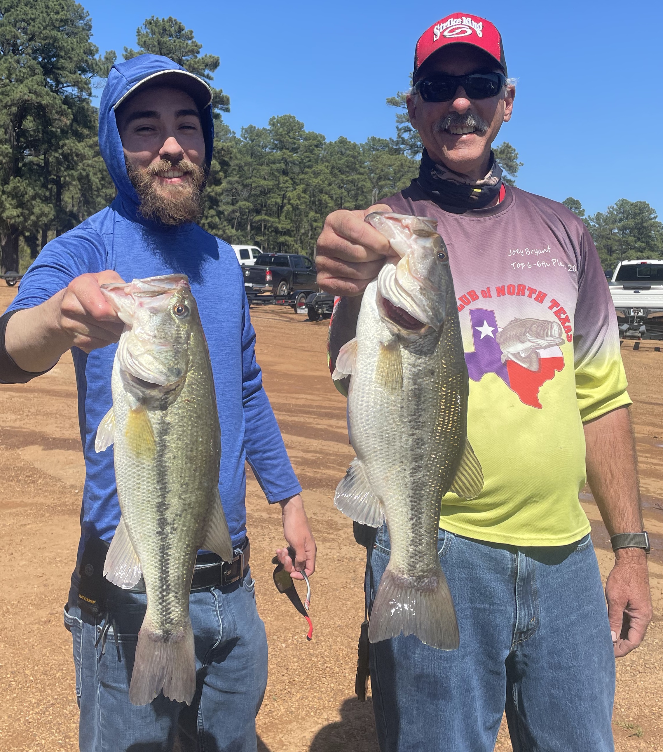 Alex and Joey Bryant with a couple of nice bass from Lake Cypress Springs!!